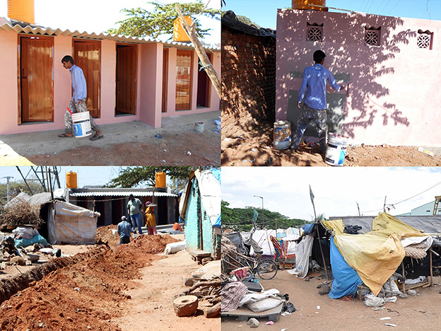 Das WPC baut Toiletten in den Slums von Mysore